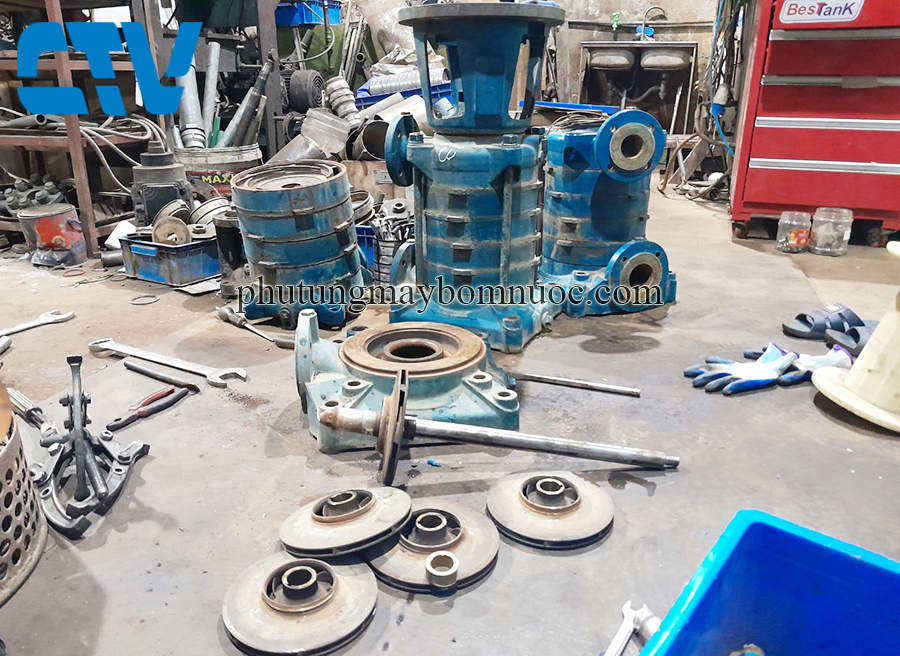 Sửa chữa, thay thế guồng cánh máy bơm đa tầng cánh Pentax MSV/MSH/HSVC