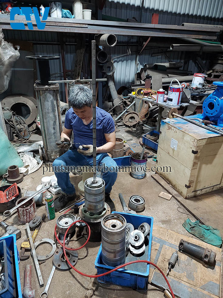 Sửa bơm trục đứng hỏng buồng cánh bơm chuyên nghiệp