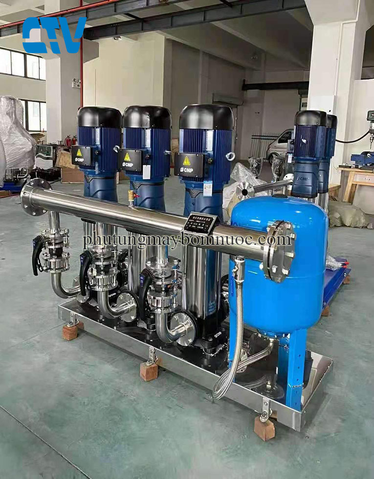 Thi công lắp đặt hệ bơm tăng áp trục đứng công nghiệp