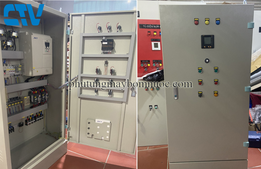Tủ điện điều khiển bằng biến tần sử dụng cho hệ thống máy bơm tăng áp