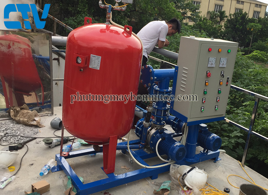 Thi công thiết kế, lắp ráp hệ máy bơm tăng áp công nghiệp Stac Italy nhanh chóng, giá rẻ tại Hà Nội