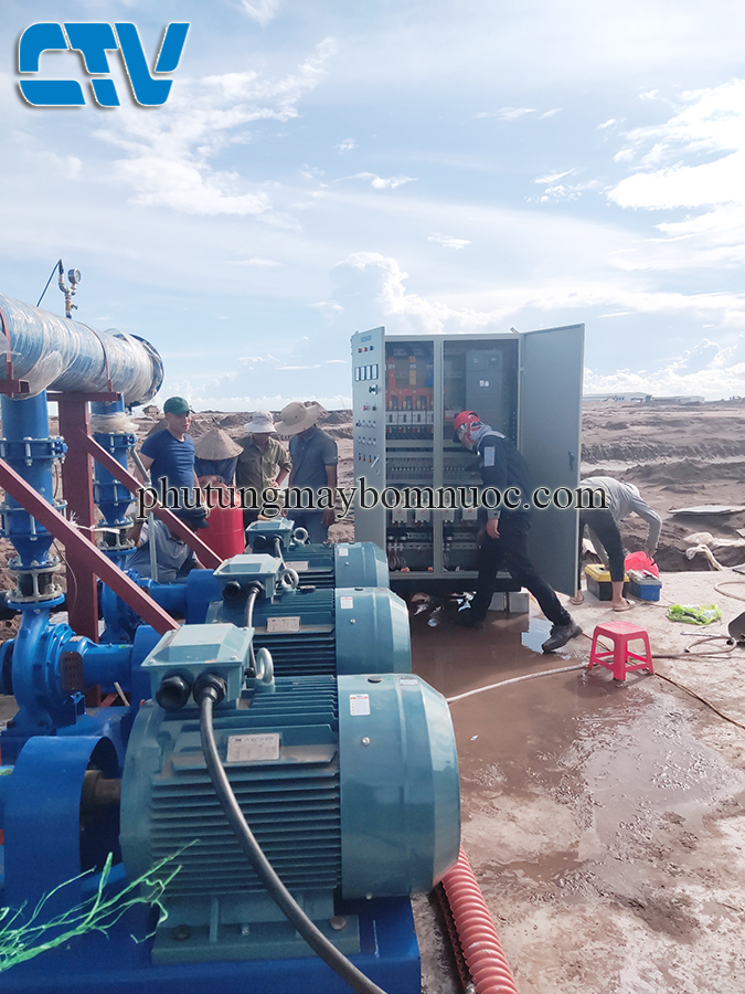 Lắp đặt cụm máy bơm tăng áp 75Kw cấp nước hệ thống tưới cỏ Sân Golf Đồi Rồng Hải Phòng